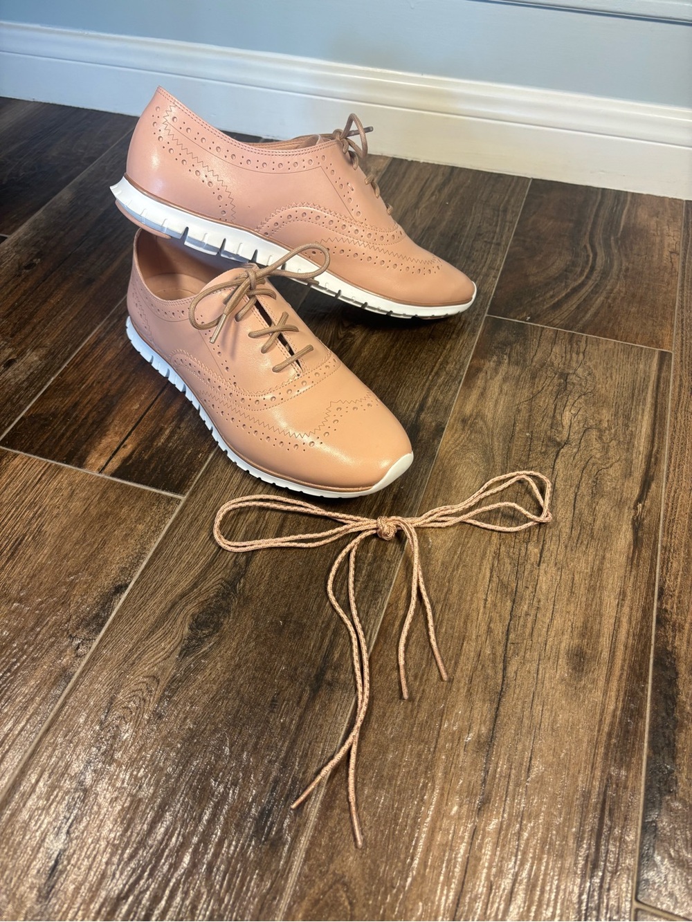 Cole Haan ZERØGRAND Wingtip Oxford Rose Leather Shoes Women’s 10.5 B